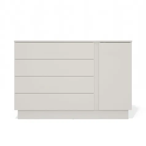 Komoda AMBER 1D4S Szafka 1 Drzwi 4 Szuflady Do Sypialni Salonu KASZMIR Beż-11