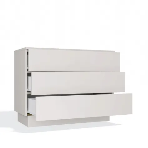 Komoda AMBER 3S Szafka 3 Szuflady Do Sypialni Salonu KASZMIR Beż-9