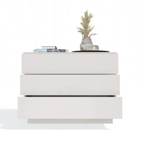 Komoda AMBER 3S Szafka 3 Szuflady Do Sypialni Salonu KASZMIR Beż-10