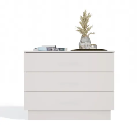 Komoda AMBER 3S Szafka 3 Szuflady Do Sypialni Salonu KASZMIR Beż-12