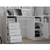 BIURKO DELTA BIAŁE 120 Cm 3 Szuflady Szafka Półki Do Biura Pokoju Na Laptop-3