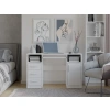 BIURKO DELTA BIAŁE 120 Cm 3 Szuflady Szafka Półki Do Biura Pokoju Na Laptop-4