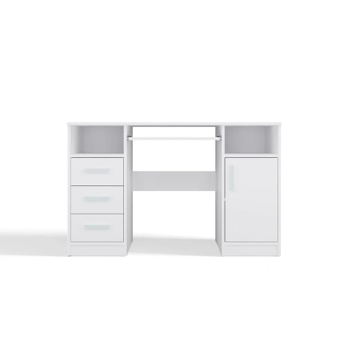 BIURKO DELTA BIAŁE 120 Cm 3 Szuflady Szafka Półki Do Biura Pokoju Na Laptop-8
