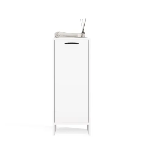 Szafka Łazienkowa NINA 1K BIAŁA 1 Kosz Na Pranie Regał Słupek Do Łazienki-10