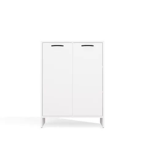 Szafka Łazienkowa NINA 1K1D BIAŁA Regał Słupek 1 Kosz Na Pranie 3 Półki Do Łazienki-14