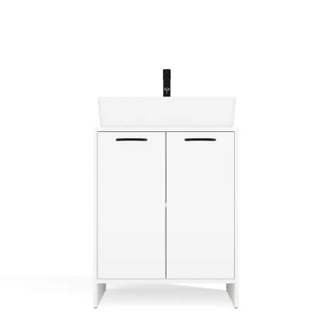 Szafka Łazienkowa NINA 2DUM BIAŁY 2 Drzwi Półki Regał Pod Umywalkę-15