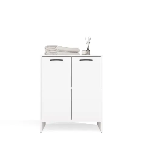 Szafka Łazienkowa NINA 2DUM BIAŁY 2 Drzwi Półki Regał Pod Umywalkę-16