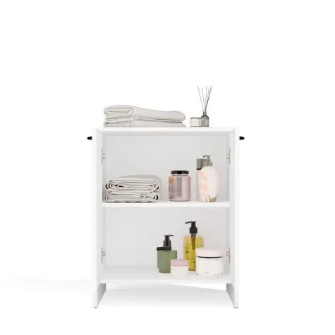 Szafka Łazienkowa NINA 2DUM BIAŁY 2 Drzwi Półki Regał Pod Umywalkę-18