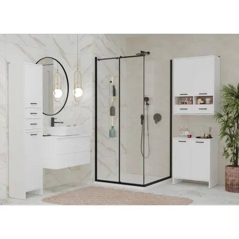 Szafka Łazienkowa Wisząca NINA W1D2S BIAŁY 2 Szuflady 3 Pólki-3