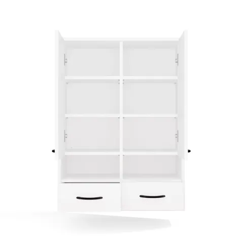 Szafka Łazienkowa Wisząca NINA W2D2P2S BIAŁY Regał 2 Drzwi 8 Półek 2 Szuflady-15