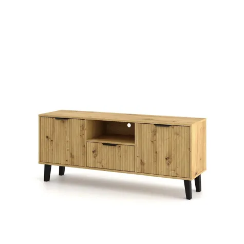 SZAFKA RTV Scandi 2D1S SLIM DĄB ARTISAN-5