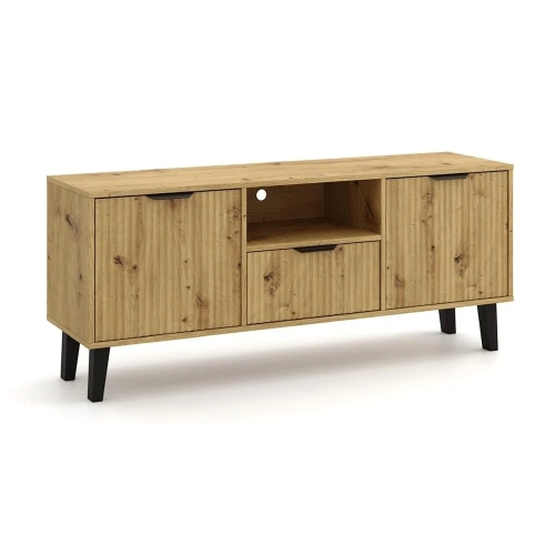 SZAFKA RTV Scandi 2D1S SLIM DĄB ARTISAN-1
