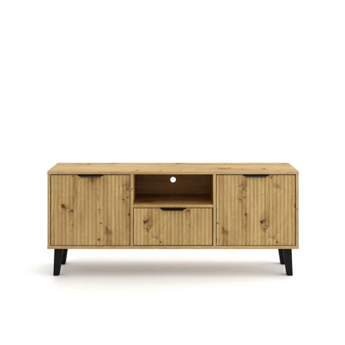 SZAFKA RTV Scandi 2D1S SLIM DĄB ARTISAN-4