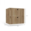 SZAFKA POD UMYWALKĘ TIGO 60 2S DĄB EVOKE 2 SZUFLADY RYFLOWANY FRONT WISZĄCA-9