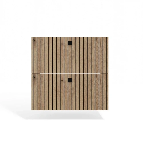 SZAFKA POD UMYWALKĘ TIGO 60 2S DĄB EVOKE 2 SZUFLADY RYFLOWANY FRONT WISZĄCA-12