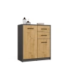 Komoda SIMPLO 2D2S Szafka 2 Szuflady 2 Drzwi Do Salonu ANTRACYT DĄB ARTISAN-6