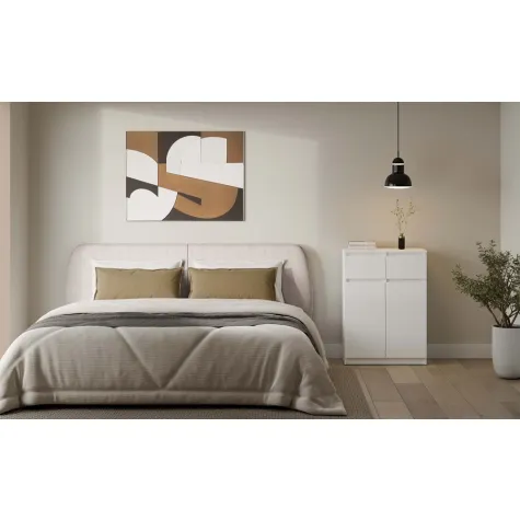 Komoda Malwa 2DD2S Szafka 2 Drzwi 2 Szuflady Do Salonu BIAŁY-3