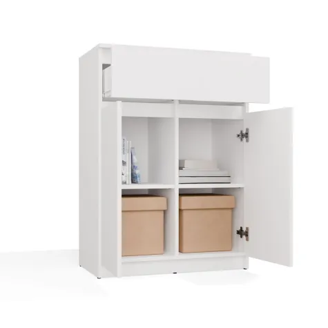 Komoda Malwa 2DD2S Szafka 2 Drzwi 2 Szuflady Do Salonu BIAŁY-7