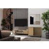 Komoda Front Ryflowany Szafka KAMARO 2D Slim / Gładki DĄB ARTISAN Lamele-5