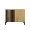Komoda Front Ryflowany Szafka KAMARO 2D Slim / Gładki DĄB ARTISAN Lamele-10