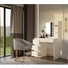 Toaletka MARINA 4P LUSTRO MIJAS LEWE 4 Szuflady 4 Półki BIAŁA Do Sypialni-3