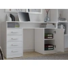 BIURKO ADA BIAŁE 125 Cm 4 Szuflady Szafka Półki Do Biura Pokoju Na Laptop-2