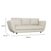 SOFA SARIS BEŻOWY NOGA CZARNA-6