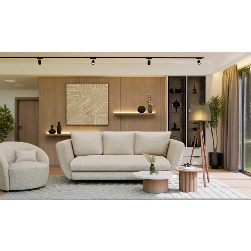 SOFA SARIS BEŻOWY NOGA CZARNA-3