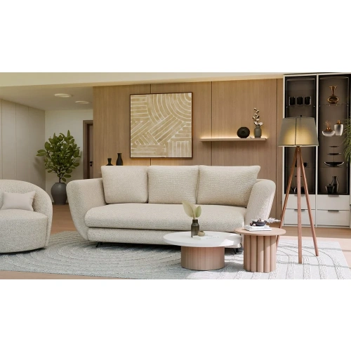 SOFA SARIS BEŻOWY NOGA CZARNA-4