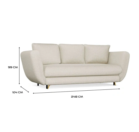 SOFA SARIS BEŻOWY NOGA ZŁOTA-6