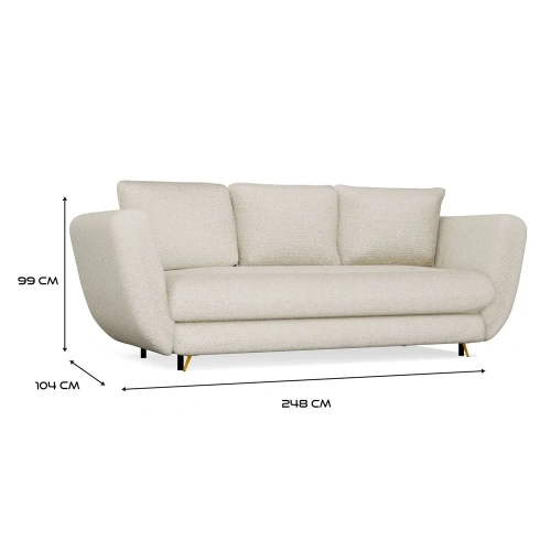 SOFA SARIS BEŻOWY NOGA ZŁOTA-6