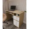 Biurko Komputerowe PORTO PRAWE DĄB ARTISAN / BIAŁY Z Szufladą 98,5x75x51 Cm-6