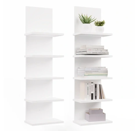 Regał Wiszący R5P 5 Półek Na Książki Do Biura Salonu Pokoju Dziecka BIAŁY-1