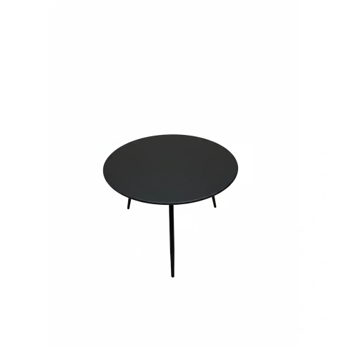 Stolik Kawowy Ogrodowy VIBE 60 Cm Stalowy 3 Nogi Szary-10