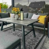 Zestaw Mebli Ogrodowych Jadalnianych TEXAS Narożny dla 6 Osób Sofa Stół Ławka SZARY-7
