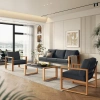 Zestaw Mebli Ogrodowych DUISBURG Sofa Fotel Stolik ANTRACYT / BRĄZOWY-6