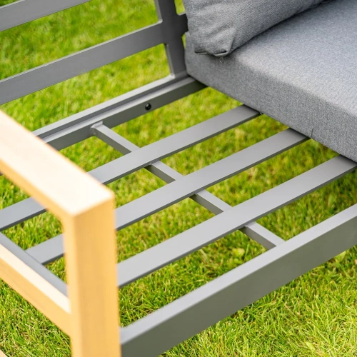 Zestaw Mebli Ogrodowych DUISBURG Sofa Fotel Stolik ANTRACYT / BRĄZOWY-12