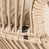 Fotel HOLAND Ogrodowy z Poduszką Rattanowy Stalowy 142 cm BEŻOWY-5