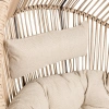 Fotel HOLAND Ogrodowy z Poduszką Rattanowy Stalowy 142 cm BEŻOWY-6