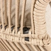 Fotel HOLAND Ogrodowy z Poduszką Rattanowy Stalowy 142 cm BEŻOWY-5