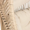 Fotel HOLAND Ogrodowy z Poduszką Rattanowy Stalowy 142 cm BEŻOWY-10