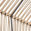 Fotel HOLAND Ogrodowy z Poduszką Rattanowy Stalowy 142 cm BEŻOWY-12