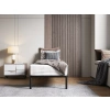 Stelaż Łóżka BED ALU 80x200 Metalowy Drewniane Listwy Nowoczesny CZARNY-2