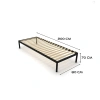 Stelaż Łóżka BED ALU 80x200 Metalowy Drewniane Listwy Nowoczesny CZARNY-4