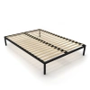 Stelaż Łóżka BED ALU 140x200 Metalowy Drewniane Listwy Nowoczesny CZARNY-1