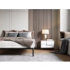 Stelaż Łóżka BED ALU 160x200 Metalowy Drewniane Listwy Nowoczesny CZARNY-2
