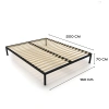 Stelaż Łóżka BED ALU 160x200 Metalowy Drewniane Listwy Nowoczesny CZARNY-5