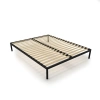 Stelaż Łóżka BED ALU 160x200 Metalowy Drewniane Listwy Nowoczesny CZARNY-6