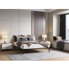 Stelaż Łóżka BED ALU 160x200 Metalowy Drewniane Listwy Nowoczesny CZARNY-3