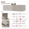 SZAFKA POD UMYWALKĘ TIGO 1D2S KASZMIR 140 CM 2 SZUFLADY RYFLOWANY FRONT WISZĄCA-6